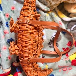Viral Tommy Bahama Woven Crocodile Bag